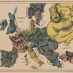 European stereotypes: a Dutch satirical cartoon of Europe from 1870. Humoristische Kaart van Europa via Wikimedia Commons